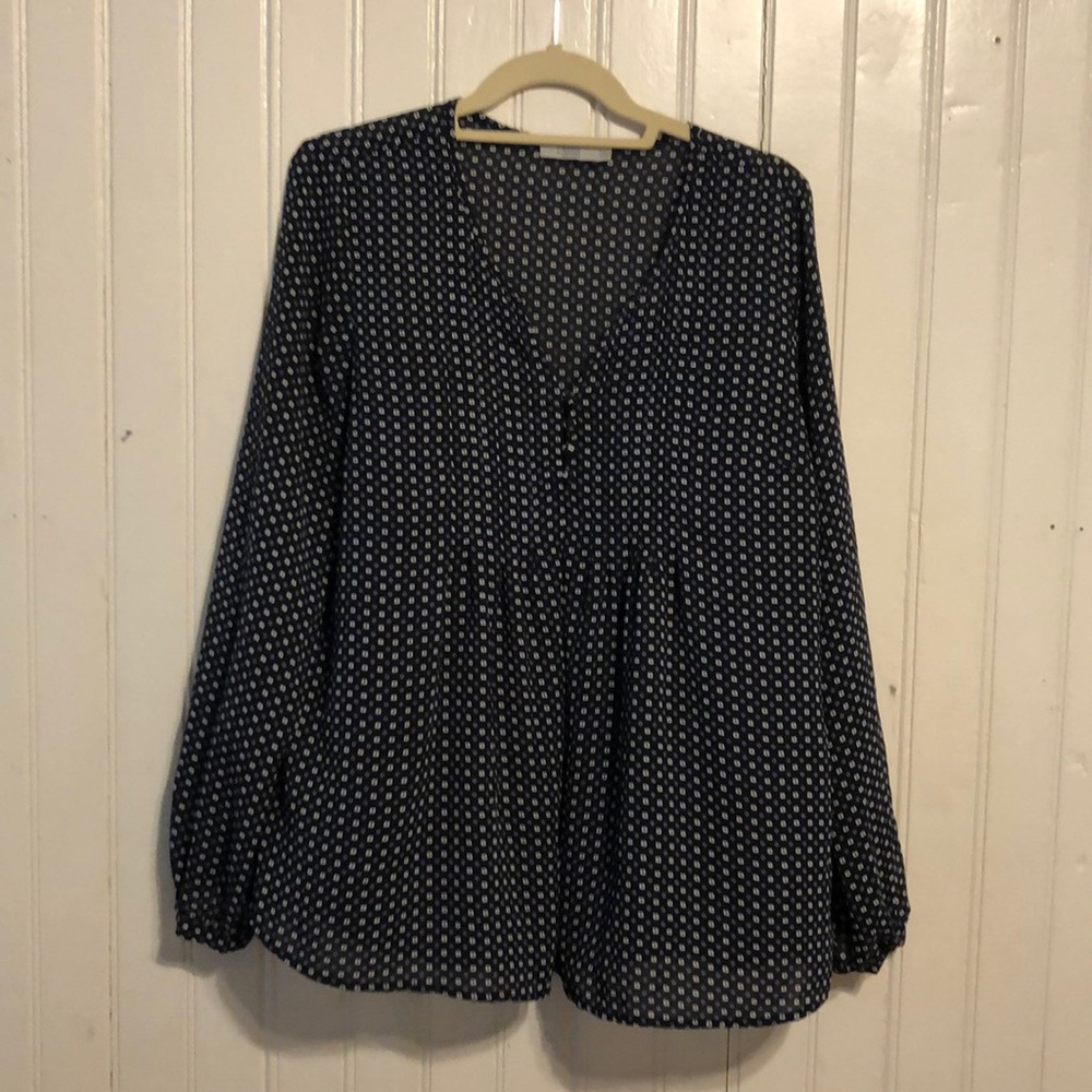 Dalia Navy Print Blouse